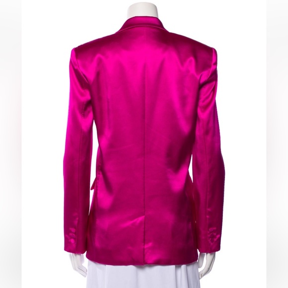 ❌SOLD❌ Frame oversized Satin/Silk Pink Blazer (XS/S) - Picture 3 of 8